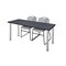 Kee Rectangle Tables > Training Tables > Kee Table & Chair Sets, 60 W, 24 L, 29 H, Grey MT6024GYBPCM44GY - alternate 1
